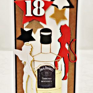 Kartka na 18 urodziny dla chłopaka w formacie DL, ręcznie robiona kartka urodzinowa z humorem, z kopertą