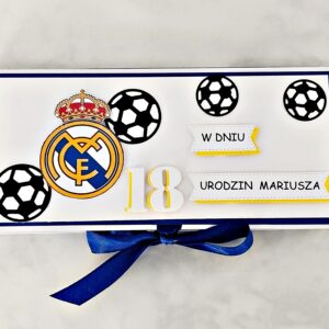 Pudełko prezentowe dla kibica Real Madryt widok z góry